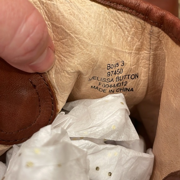 FRYE BOYS YOUTH MELISSA BUTTON LEATHER COWBOY WESTERN BOOT BROWN - Picture 7 of 7